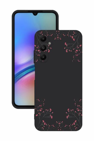 BGAKSESUAR Black Color Silicone Case with Print and Camera Protection for Sam...