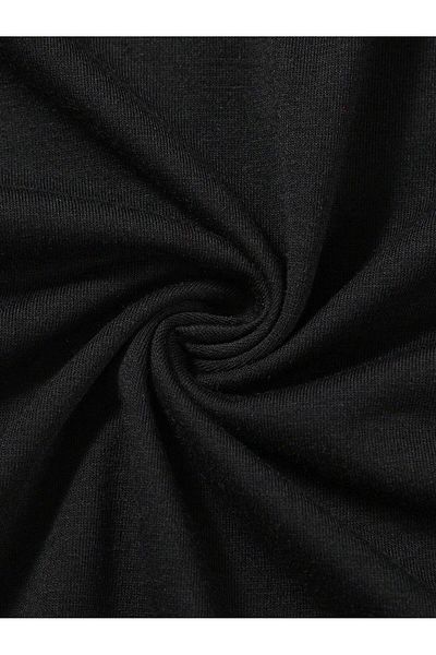 Jose Clothing Tricou oversize unisex din bumbac organic imprimat negru - cu maneca scurta