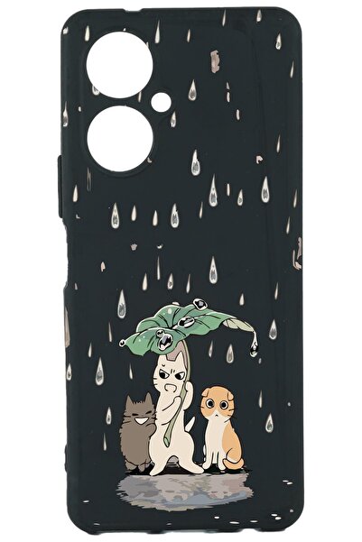 TECNO Camon 19 Baskılı Ve Kamera Korumalı Siyah Renk Silikon Kılıf