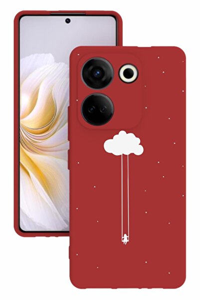 TECNO Camon 20 Baskılı Ve Kamera Korumalı Kırmızı Renk Silikon Kılıf