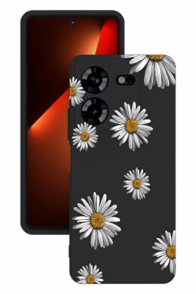 TECNO Pova 5 Baskılı Ve Kamera Korumalı Siyah Renk Silikon Kılıf
