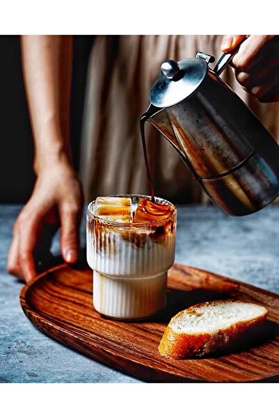 Vivien Home Isıya Dayanıklı Borosilikat Origami Stil Bardak Kahve Ve Sunum Bardağı Borosilikat Bardak