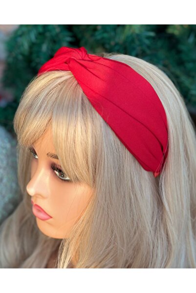 QUEEN AKSESUAR Eșarfă roșie în stil francez - coroană lată cu noduri, importa...