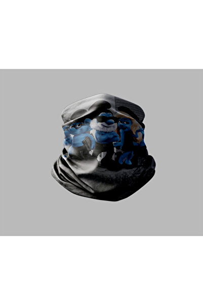 Buffalo Şirinler Tasarımlı Motorcu Buff Maske Outdoor Boyunluk Unisex Bandana