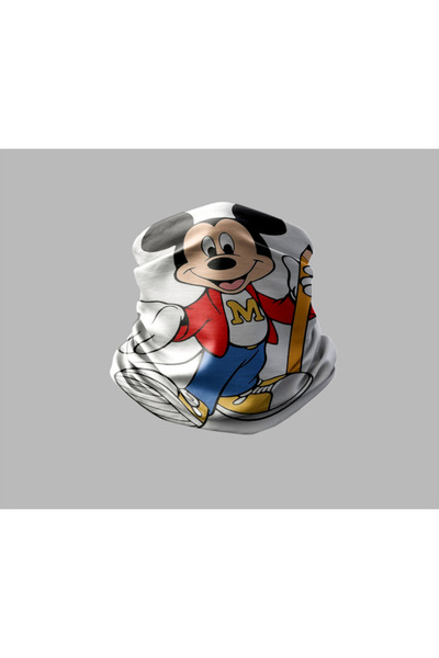 Buffalo قناع راكب الدراجة النارية بتصميم للأطفال، طوق رقبة خارجي للجنسين، بان...