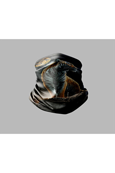 Buffalo قناع برتقالي خارجي للجنسين - باندانا طوق للرقبة بتصميم حيوانات