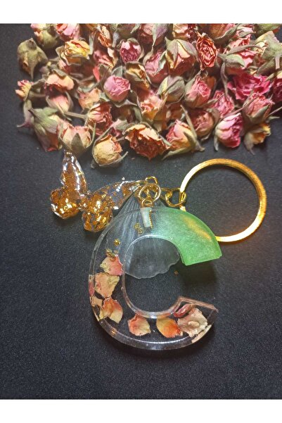 demirbasavm سلسلة مفاتيح إيبوكسي C مصنوعة يدويًا