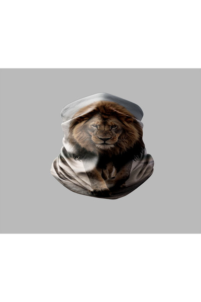 Buffalo قناع برتقالي خارجي للجنسين - تصميم حيوانات، باندانا لراكبي الدراجات النارية