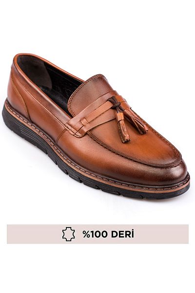 maximoda Genuine Leather, 3 Colors, Tassel Detailed, Men's Leather Shoes