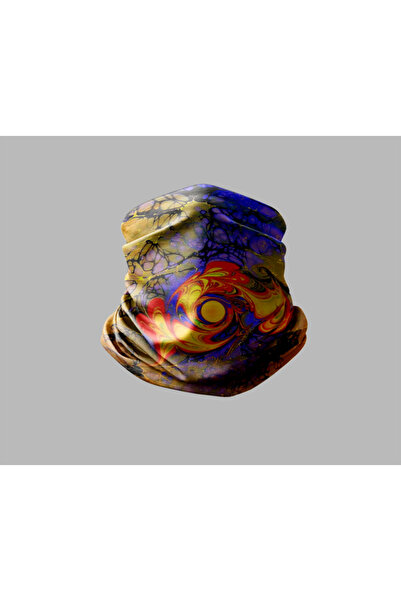 Buffalo Unisex Outdoor Neck Collar Bandana - Marbling Art Design, Biker Buff ...