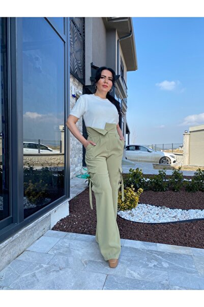 Millagros feel good with us Yağ Yeşili Kargo Pantolon