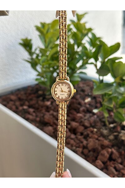 İnogge Gold Minimal Vintage Kadın Kol Saati