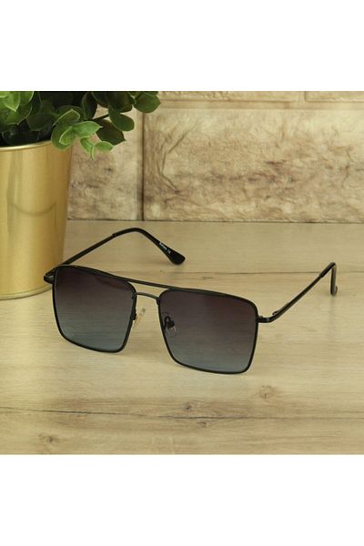 beylerburada Blue Gradient Square Men's Sunglasses