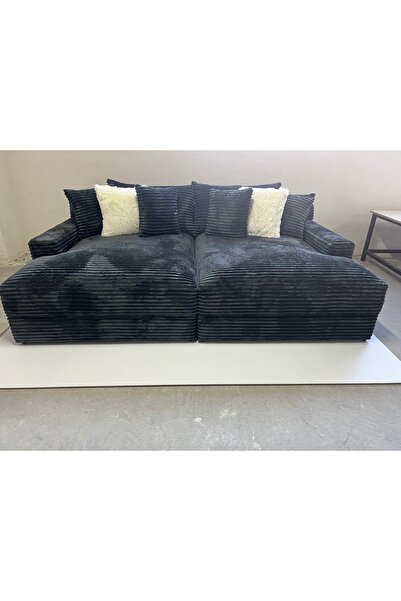 PUFHOME New Loveseat Kanepe - Sinema Koltuğu (KALIN FİTİLLİ TOSCANA) - Antrasit