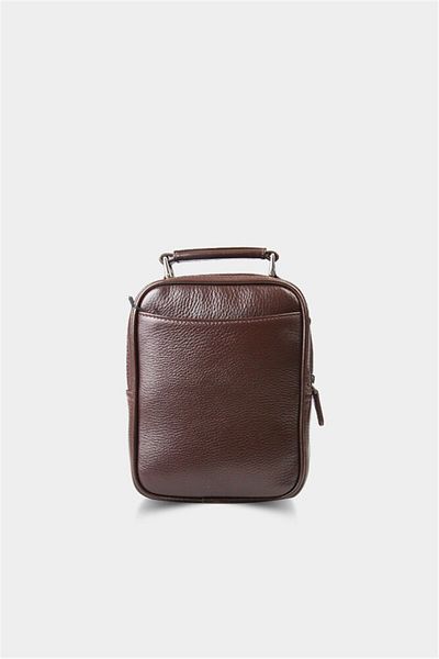 GUARD Small Size Brown Leather Handbag