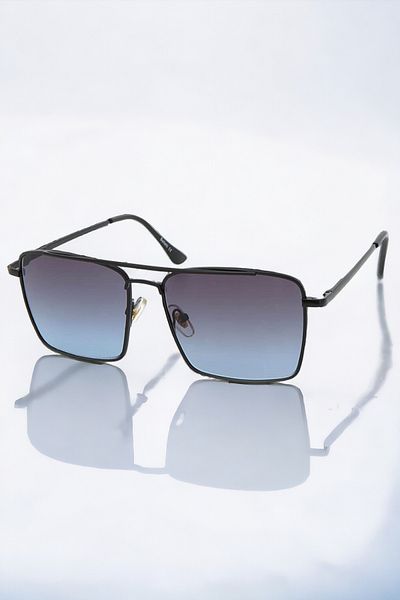 beylerburada Blue Gradient Square Men's Sunglasses