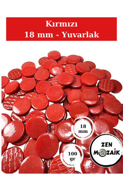 Zen Mozaik Sanatsal Mozaik Çalışmalarınız için 18 mm Çaplı Yuvarlak Cam Mozai...