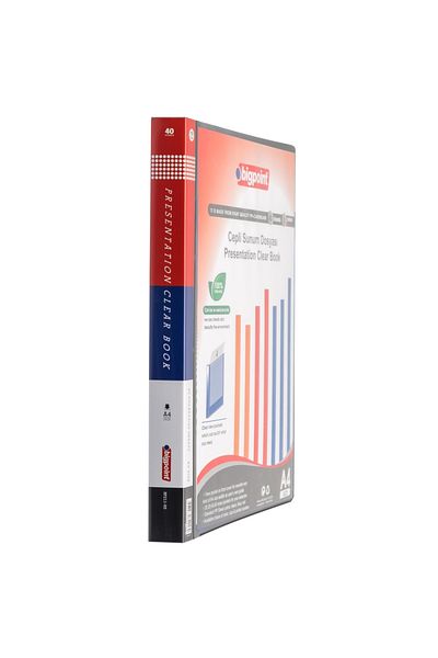 Bigpoint Presentation File Pocketed 40 Pieces Black X 4 Pack