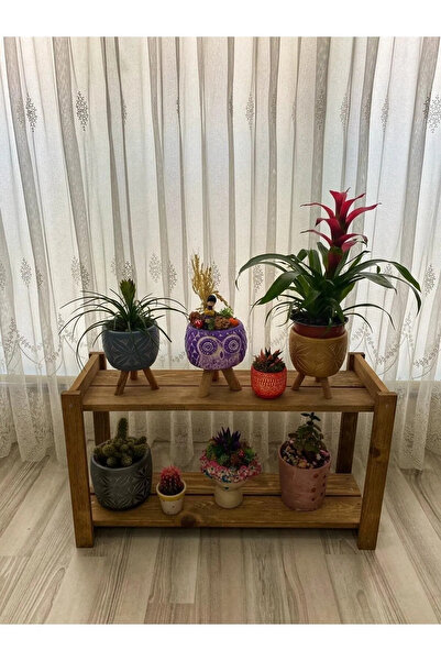 ViraHome حامل أواني زهور خشبي فاخر متعدد الأغراض طاولة قهوة متعددة الأغراض من...