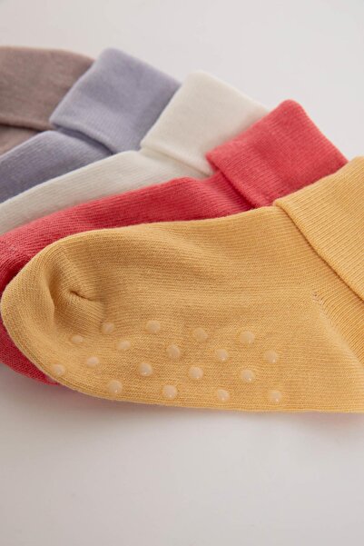 DeFacto Kız Bebek Dikişsiz 5'li Pamuklu Uzun Çorap C4291a5ns