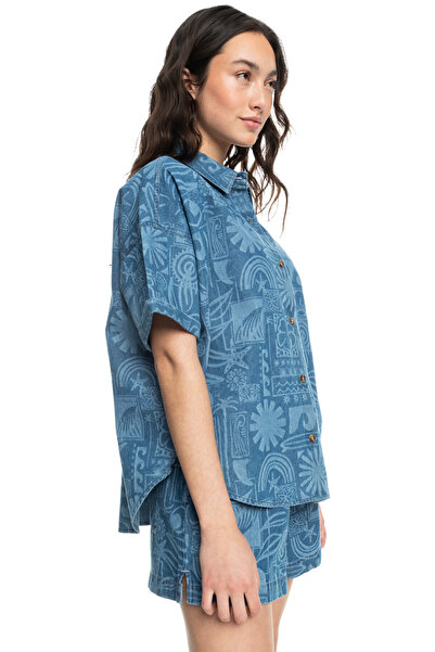 Roxy Πουκάμισο ERJWT03621 ΜΑΥΡΟ/ΛΕΥΚΟ