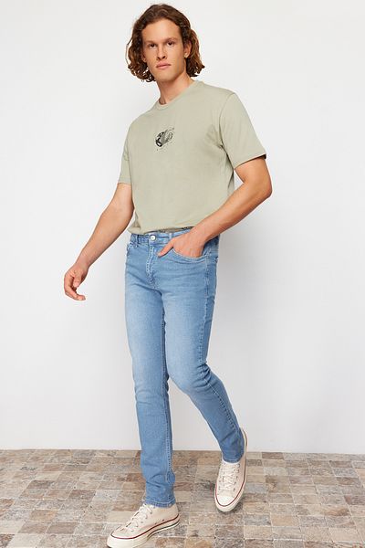 Trendyol Collection Blue Skinny Fit Slim Fit Stretchy Fabric Jeans Jeans Tmnss24Je00016