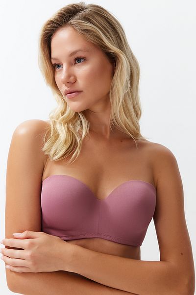 Trendyol Collection Vícebarevná 3 balení polyamidová provazová ramínka Polstrování zdarma zakrytá pletená podprsenka bez ramínek Thmss24Su00054