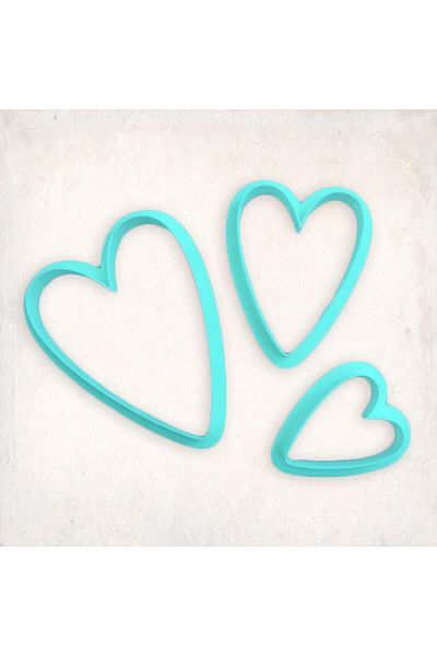 Butedo 3-Piece Heart Cookie Mold Set