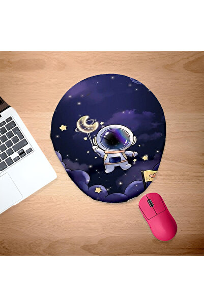UcuruStore Mouse Pad drăguț cu astronaut și suport pentru încheietura mâinii