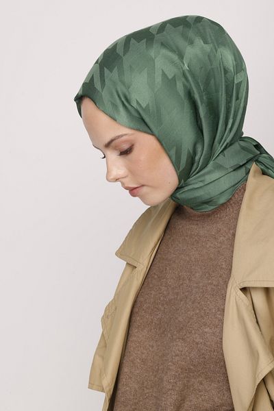 VALORSCARF Şal Jacquard mătăsos - Model din picior de gală din arbore de ceai