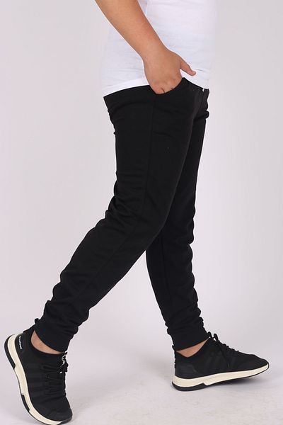 Çiggo Kids Pantaloni de trening pentru băieți cu buzunare și șnur cu imprimeu de cești de cafea