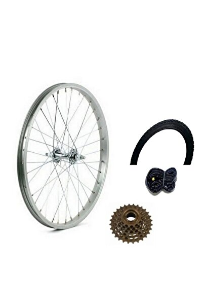 Serelli Bisiklet Jantı 26 Arka + İç Dış Lastik + Ruble Dişli Set