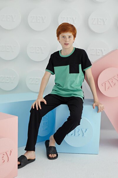 Sevim Мъжки комплект пижама с къс ръкав, зелен, C4T5N68