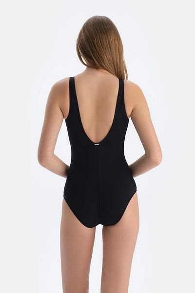 Dagi Black V-Neck Swimsuit