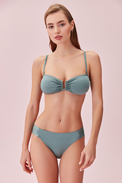 SUWEN Metal Aksesuarlı Bikini Üst