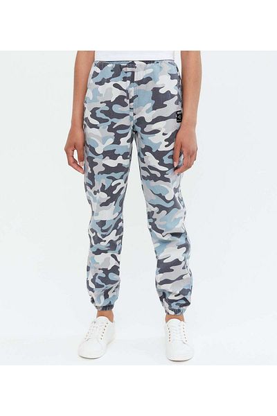 Newlook Girls Blue Camouflage Denim Jogger Pants
