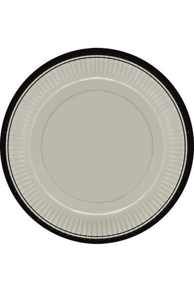 Kikajoy Vanilla Flower Patterned Retro Cardboard Plate - Set of 8