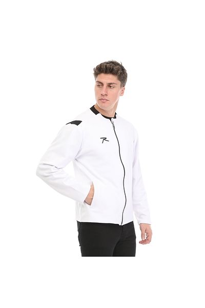 raru Λευκό SALVIA Top - Πλήρες φερμουάρ