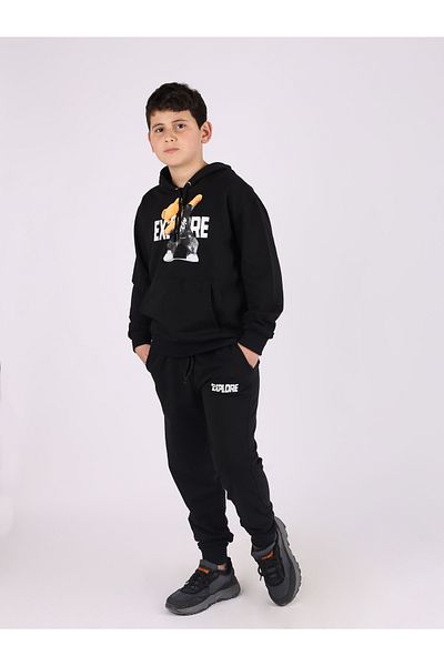 Çiggo Kids Σετ φόρμας Unisex με κουκούλα Cool Teddy Bear Kangaroo Pocket