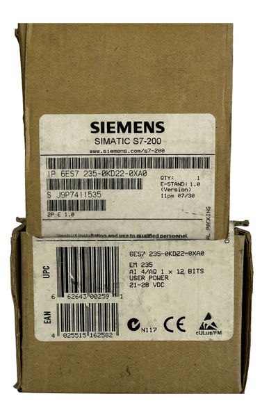 Siemens Simatic S7-200 Analog Input Output Module EM 235