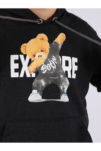 Çiggo Kids Σετ φόρμας Unisex με κουκούλα Cool Teddy Bear Kangaroo Pocket