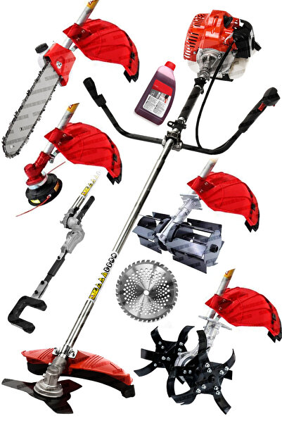 Swazer R8 Benzinli Motorlu Çim Biçme Dal Budama Silkme Ve Çapalama Makinesi T...