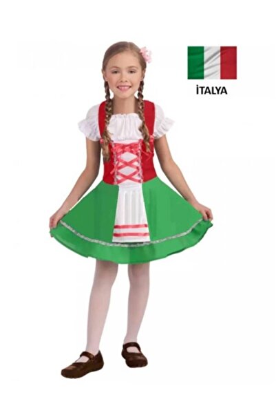 tasarım rengarenk kostüm Italy Country Girl's Costume