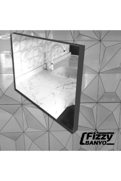 Fizzy 50x69 cm Düz Banyo ve WC Aynası Antrasit
