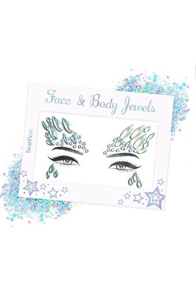 BearPear Madison Karanlıkta Parlayan Yapışkanlı Yüz Makyaj Taşı Festival Face...