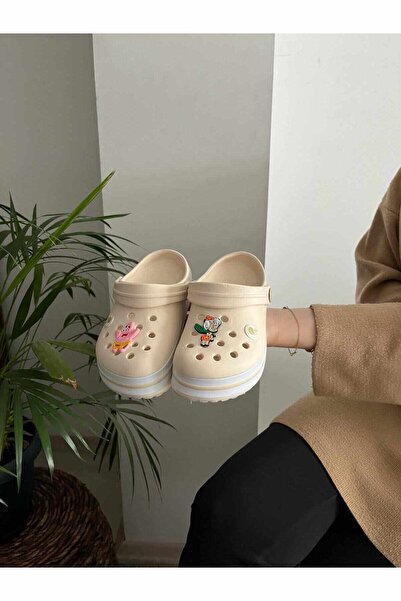 Behtah Kundura Unisex Çoçuk Anatomik Taban Kaydırmaz Taban 2 Adet Karma Süs Hediyeli