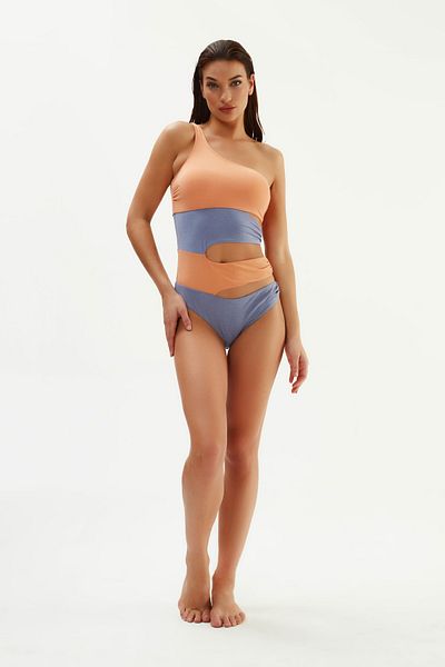 Eros Esmyk Orange 2409 Single Shoulder Swimsuit