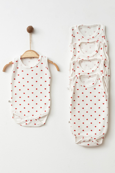 yukobaby bebeğiniz için en doğalı BEBEK SIFIR KOLLU %100 PAMULU KALP DESENLİ ...