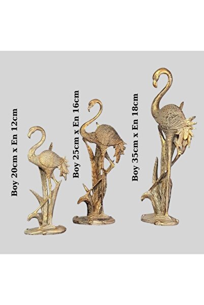HSKsanat Flamingo Biblo 3'lü Dekoratif Ev Ofis Dekorasyon Hediye Eşya Tasarım...
