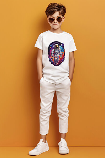 MYADA Πολύχρωμο μπλουζάκι για αγόρι με στάμπα με θέμα ταξίδια